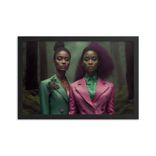 Load image into Gallery viewer, Fantasy Forrest - Pink and Green Edition Framed
